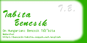 tabita bencsik business card